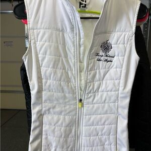 White quilted  Vest FootJoy with Trump National Logo Los Angeles sz XS